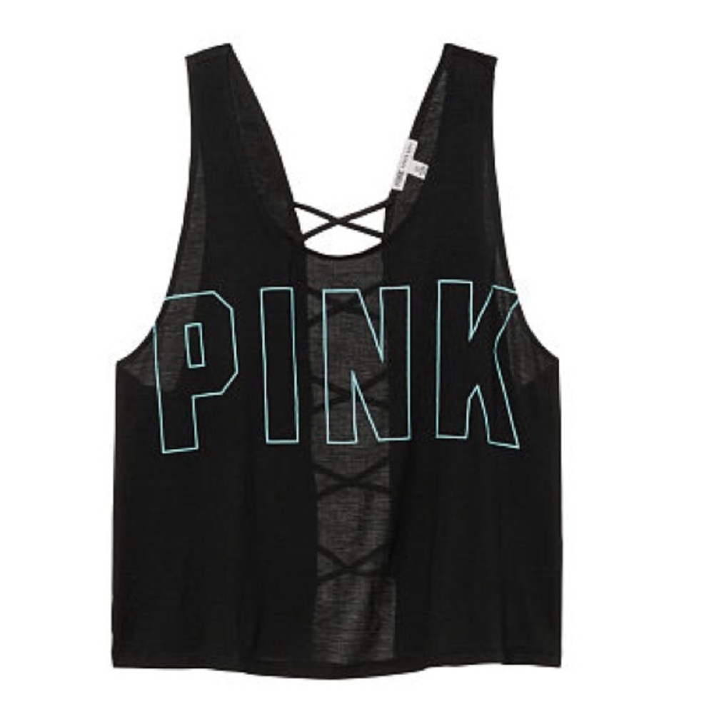 Pink Super Soft Crop Tank Strappy Back Medium